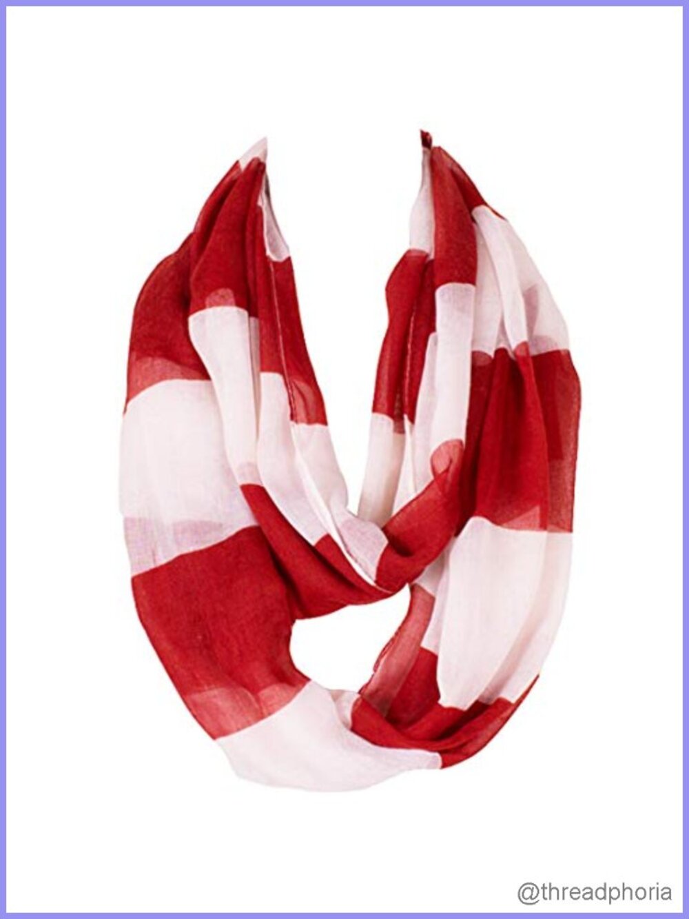Women's Infinity Scarf - Plaid & Striped Styles, Lightweight Polyester